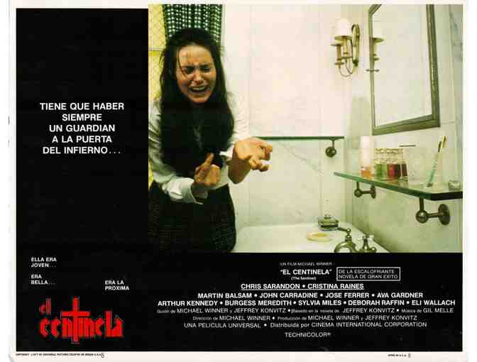 SENTINEL, 1977, lobby cards, Cristina Raines, John Carradine