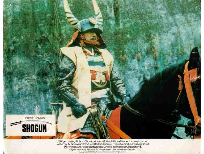 SHOGUN, 1980, lobby cards, Richard Chamberlain, Toshiro Mifune
