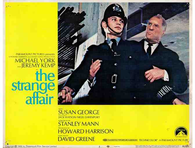 STRANGE AFFAIR, 1968, lobby cards, Michael York, Susan George