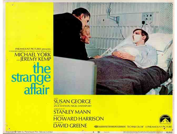 STRANGE AFFAIR, 1968, lobby cards, Michael York, Susan George