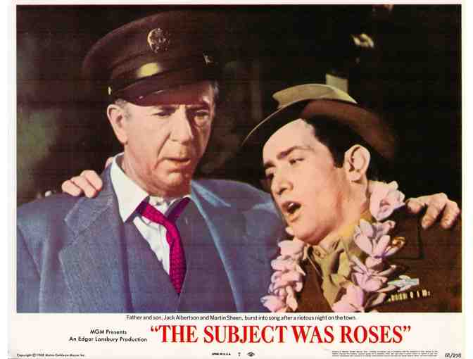 SUBJECT WAS ROSES, 1968, lobby cards, Martin Sheen, Patricia Neal