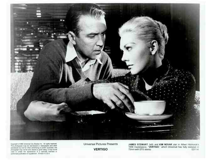 VERTIGO, 1958, movie stills, Jimmie Stewart, Kim Novak
