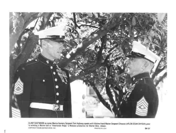 HEARTBREAK RIDGE, 1986, movie stills, Clint Eastwood, Marsha Mason