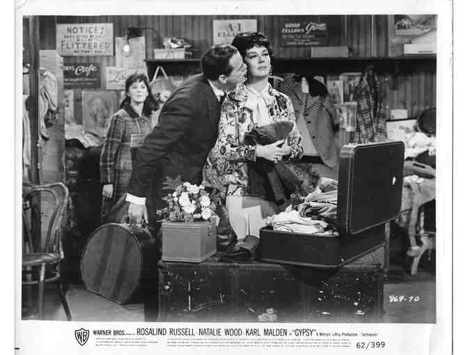 GYPSY, 1962, card and stills, Rosalind Russell, Natalie Wood