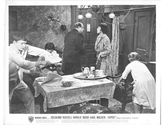 GYPSY, 1962, card and stills, Rosalind Russell, Natalie Wood