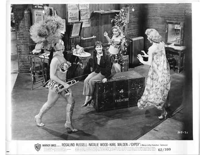 GYPSY, 1962, card and stills, Rosalind Russell, Natalie Wood