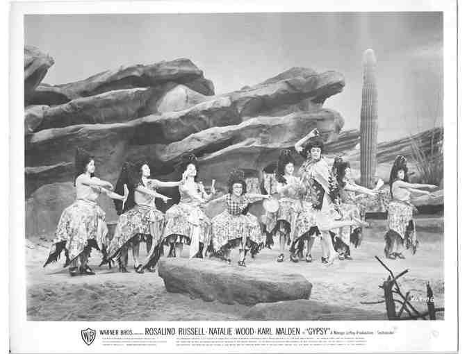 GYPSY, 1962, card and stills, Rosalind Russell, Natalie Wood