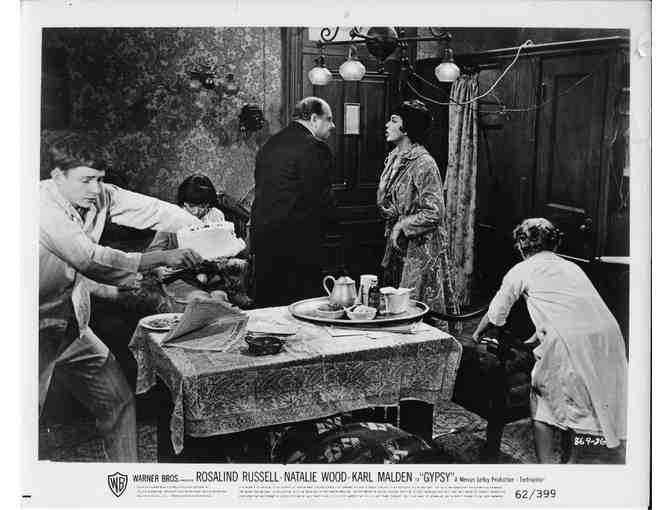 GYPSY, 1962, card and stills, Rosalind Russell, Natalie Wood