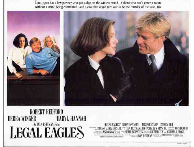 LEGAL EAGLES, 1986, lobby card set, Robert Redford, Daryl Hannah