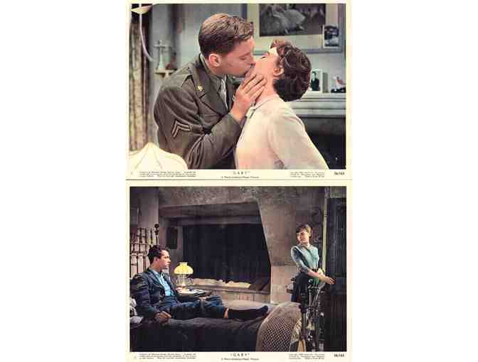GABY, 1956, mini lobby cards, Leslie Caron, Cedric Hardwicke