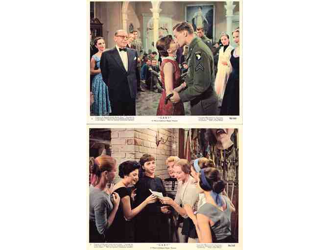 GABY, 1956, mini lobby cards, Leslie Caron, Cedric Hardwicke