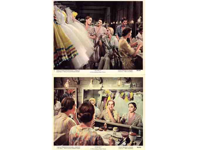 GABY, 1956, mini lobby cards, Leslie Caron, Cedric Hardwicke