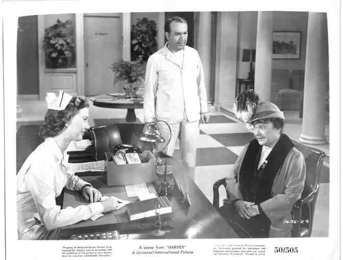 HARVEY, 1950, movie stills, Jimmy Stewart, Josephine Hull