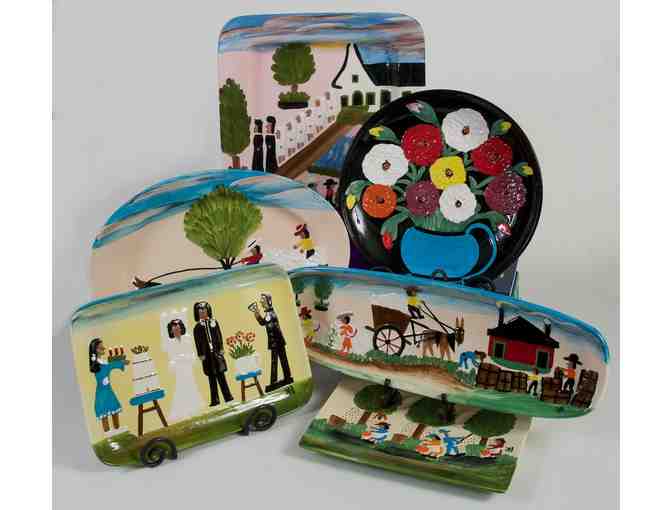 Clementine Hunter, Baptism on Cane River Ceramic