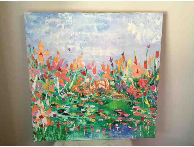 Art Piece - Panos Petros Oil on Canvas - Le Jardin de Monet - Photo 1