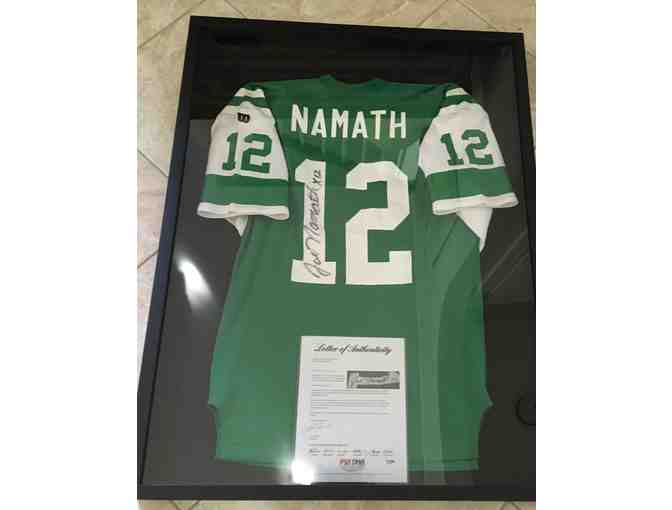 Joe Namath Autographed Jersey with Certificate of Authenticity - Framed