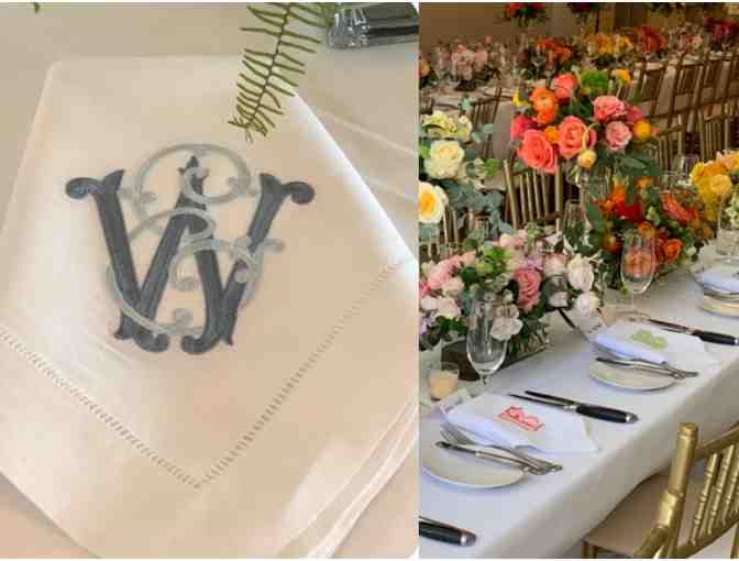 12 Custom Embroidered Linen Napkins from NOLA Party Pieces! - Photo 1