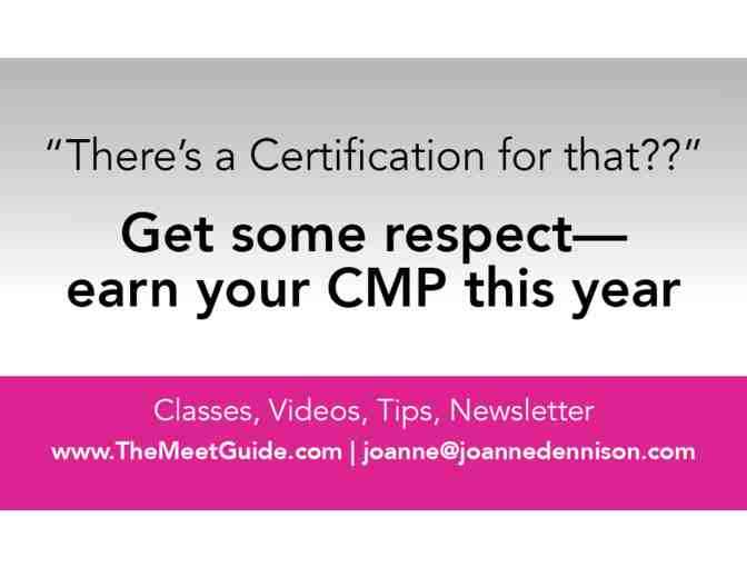 One (1) Class Registration - Joanne Dennison's 16 Hour Intensive CMP Prep Course
