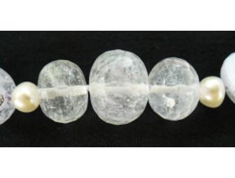 Purple Quartz & Cultured Pearls Sterling Necklace & Earrings Set