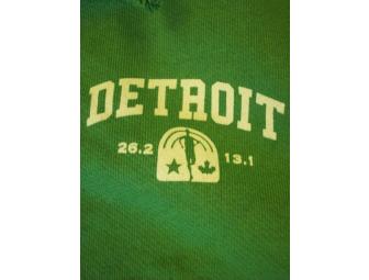 Women's Detroit Marathon Zip Up Hoodie Size XL-Green