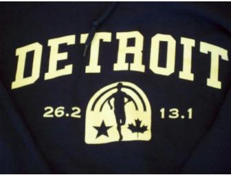 Men's Detroit Marathon Hoodie Size XXL-Navy