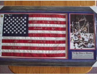 'Do You Believe in Miracles?' 1980 United States Flag Signed by the U.S. Ice Hockey Team