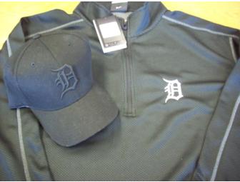 Men's XXXL Detroit Black Pull-Over with Baseball Hat