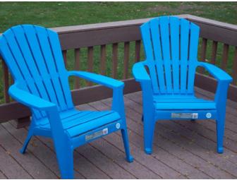 Bright Blue Adirondack Chairs