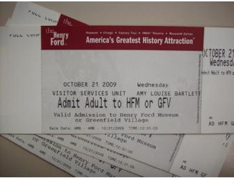 Four Tickets to The Henry Ford Museum or Greenfield Village