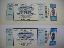 2 Premium Tickets to the December 2, 2012 Detroit Lions vs. Indianapolis Colts Game