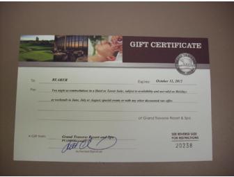 One Night Accommodation at Grand Traverse Resort & Spa with 1 Round of Golf for Two