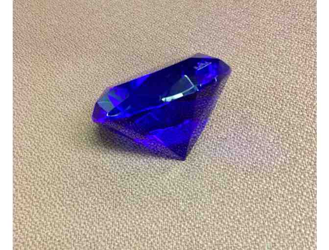 Rosenthal Cobalt Blue Gem Crystal Paperweight