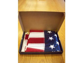 United States Flag with certificate to have flag flown over the State Capitol
