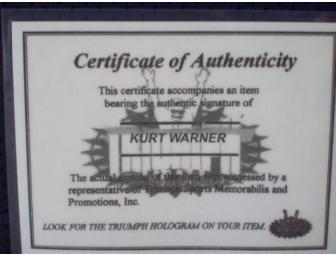 Autographed Kurt Warner Ram's Football Jersey from 2000