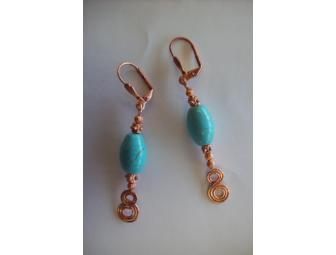 Turquoise and Copper Necklace & Earrings