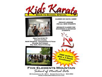 Five Elements Mountain-One Month Training Gift Certificate