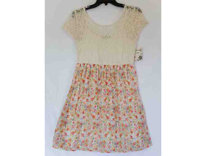 Accidentally in Love dress - Ivory lace and flower skirt - girls size 9