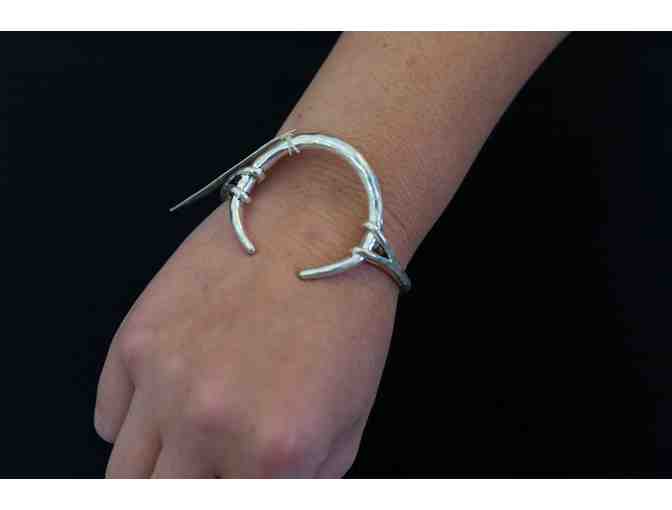 Lucky Brand hammered silver cuff bracelet