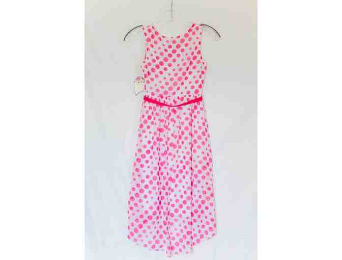 Speechless dress - white with pink polka dot dress - girls size 10