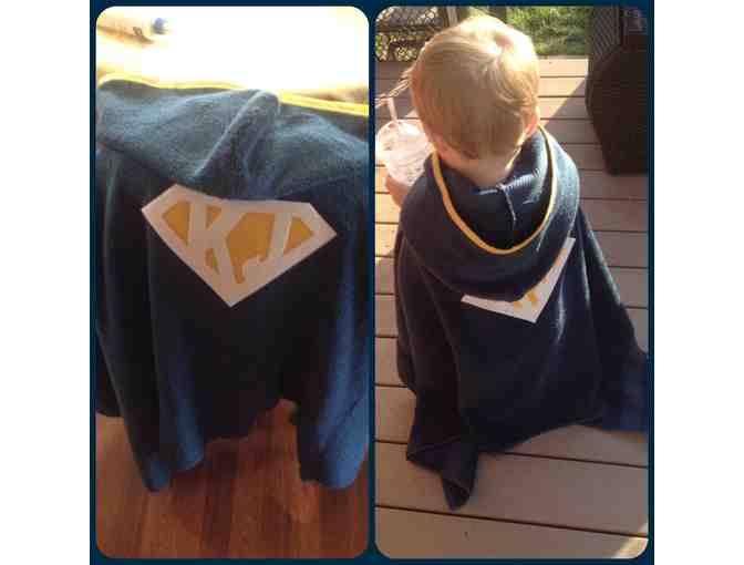 ONE custom handmade superhero hooded towel #2