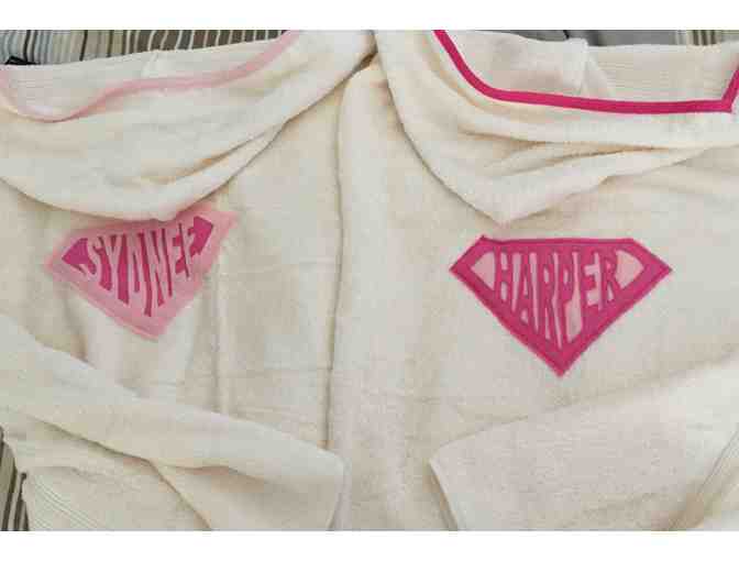 ONE custom handmade superhero hooded towel #2