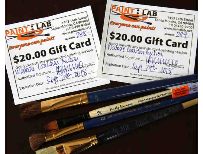 $40 Gift Certificate for Painting Session at Paint Lab