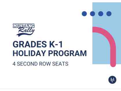 Grades K-1 Christmas Program Second Row Seats