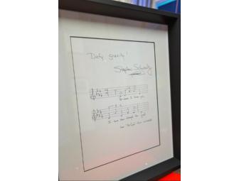 Stephen Schwartz, composer of WICKED - Framed and Handwritten Musical Phrase