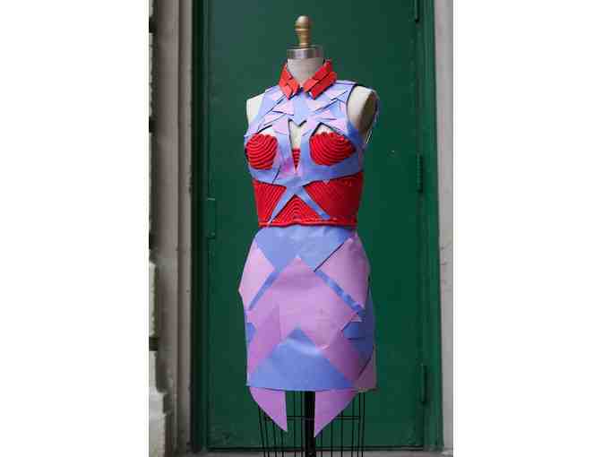 Mychael Knight- Jump Rope Corset Dress with High Collar