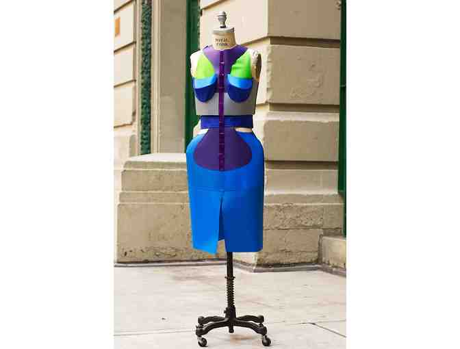 Elena Slivnyak - Plastic Folder Sleeveless Dress with Cut-Outs