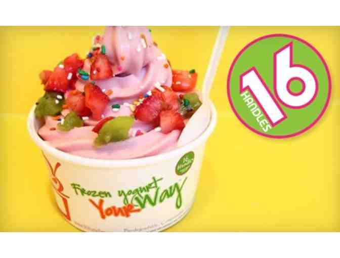 16 Handles UWS $150 Gift Card to use toward a Fro-Yo Party!