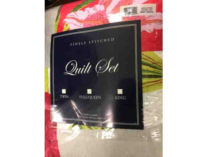 Finely Stitched Quilt Set F/Q 'Love Letters'