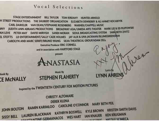 Lynn Ahrens Signed Copy of Anastasia Vocal Selections