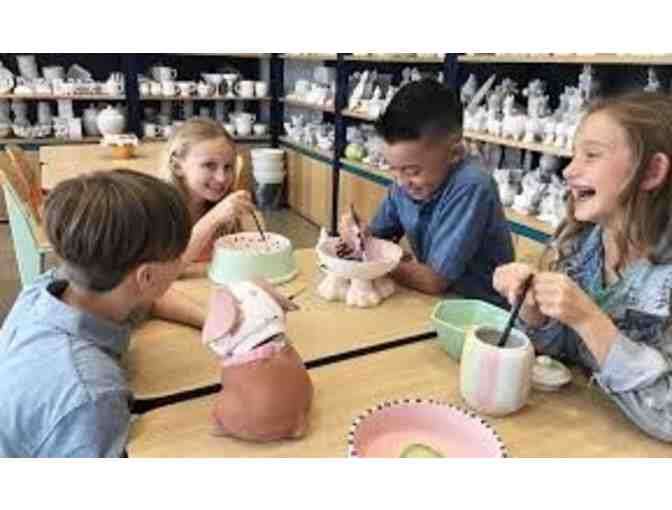 VERENICE AND LAUREN: POTTERY PAINTING CLASS FOR UP TO TEN (10) KIDS